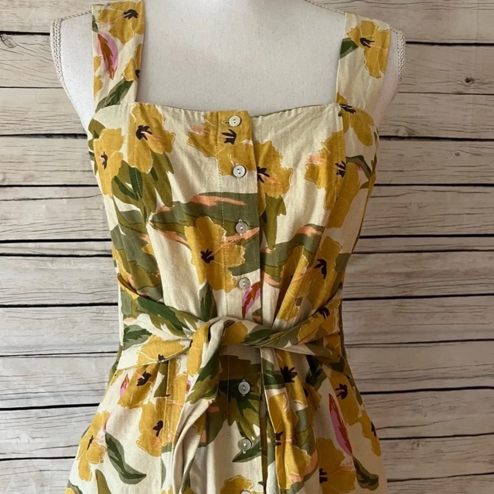 L*Space Floral Linen Blend Dress Mykonos in Ibiza - Picture 6 of 13